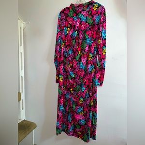 Future Collective Mock Neck Floral Dress
